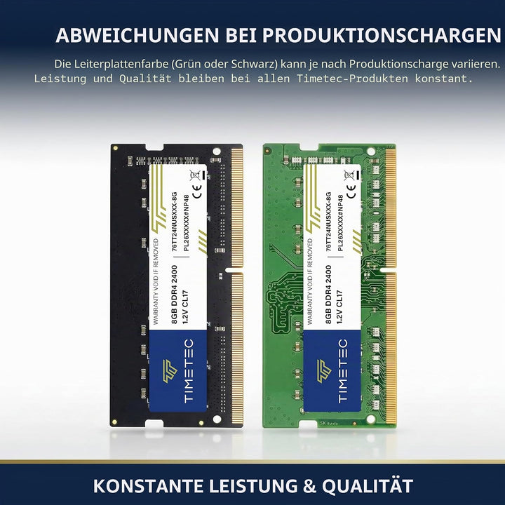 Timetec 16GB KIT (2x8GB) DDR4 2400MHz PC4-19200 Non-ECC Unbuffered 1.2V CL17 1Rx8 Single Rank 260 Pi