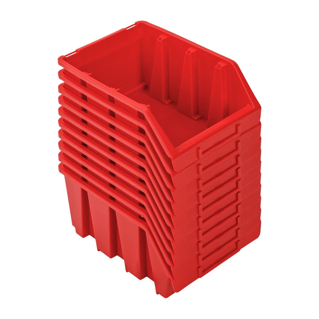 PAFEN Stapelboxen Set – 10x Stapelbox für Werkzeugwand 243 x 125 x 175 mm – Sichtbox Stapelkasten St