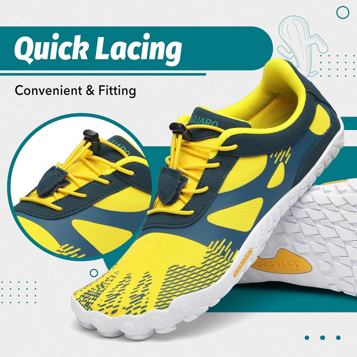 SAGUARO Unisex Barfussschuhe Outdoor Zehenschuhe mit Breite Zehenbox & Zero-Drop Sohle Gr.36-48 37 E