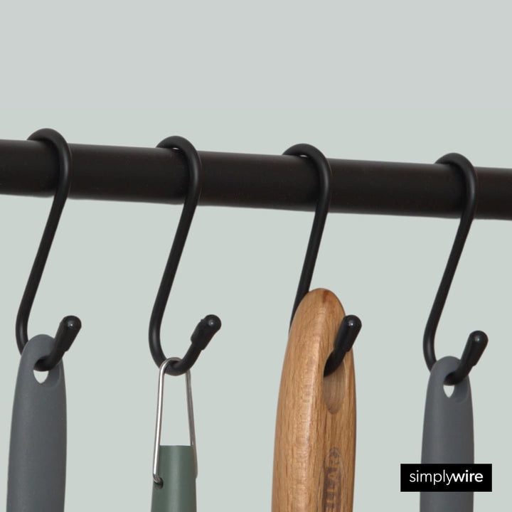 simplywire Küchenutensilienhalter und Organizer – 2er-Pack an der Wand montierter Pfannenständer mit
