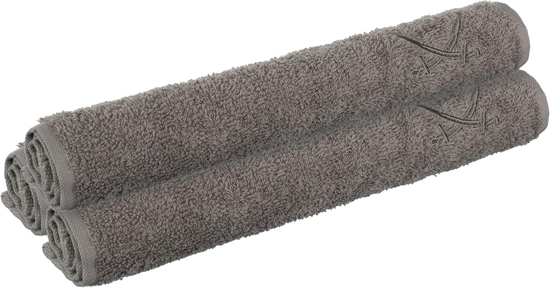 Sansibar Seiftücher 6er Set mit gesticktem Säbel Logo Handtuch Gästetuch 100% Baumwolle 30x30 cm Tau