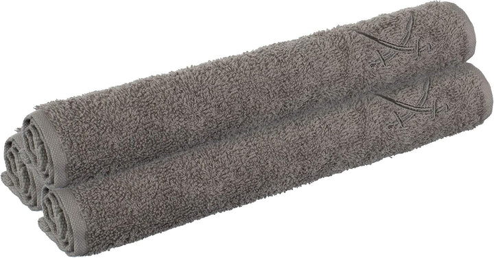 Sansibar Seiftücher 6er Set mit gesticktem Säbel Logo Handtuch Gästetuch 100% Baumwolle 30x30 cm Tau