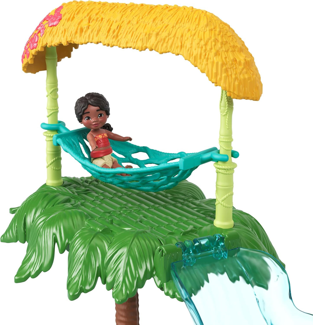 Mattel Disney Vaiana 2 Spielzeuge, Vaianas Inselabenteuer-Spielset mit kleinen Vaiana- und Simea-Pup