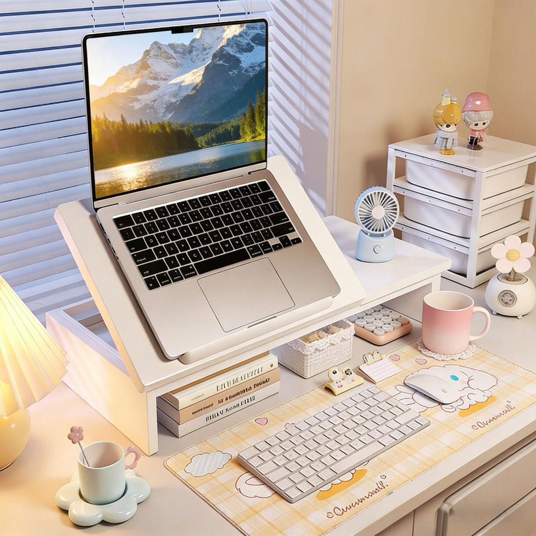 Laptoptisch,Laptop Tisch,Laptop-Erhöhung,51.5 * 24 * 9.5cm Multifunktional Mit Fünf Einstellbaren St