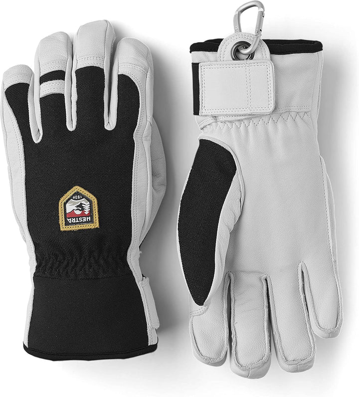 Hestra Ski Army Leather Patrol Winter Cold Weather Gloves Schwarz 7, Schwarz 7
