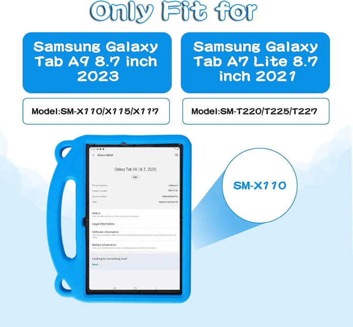 KINGSKEEN Hülle für Samsung Galaxy Tab A9 8.7 Zoll 2023 (SM-X110/X115/X117), Galaxy Tab A7 Lite 8.7