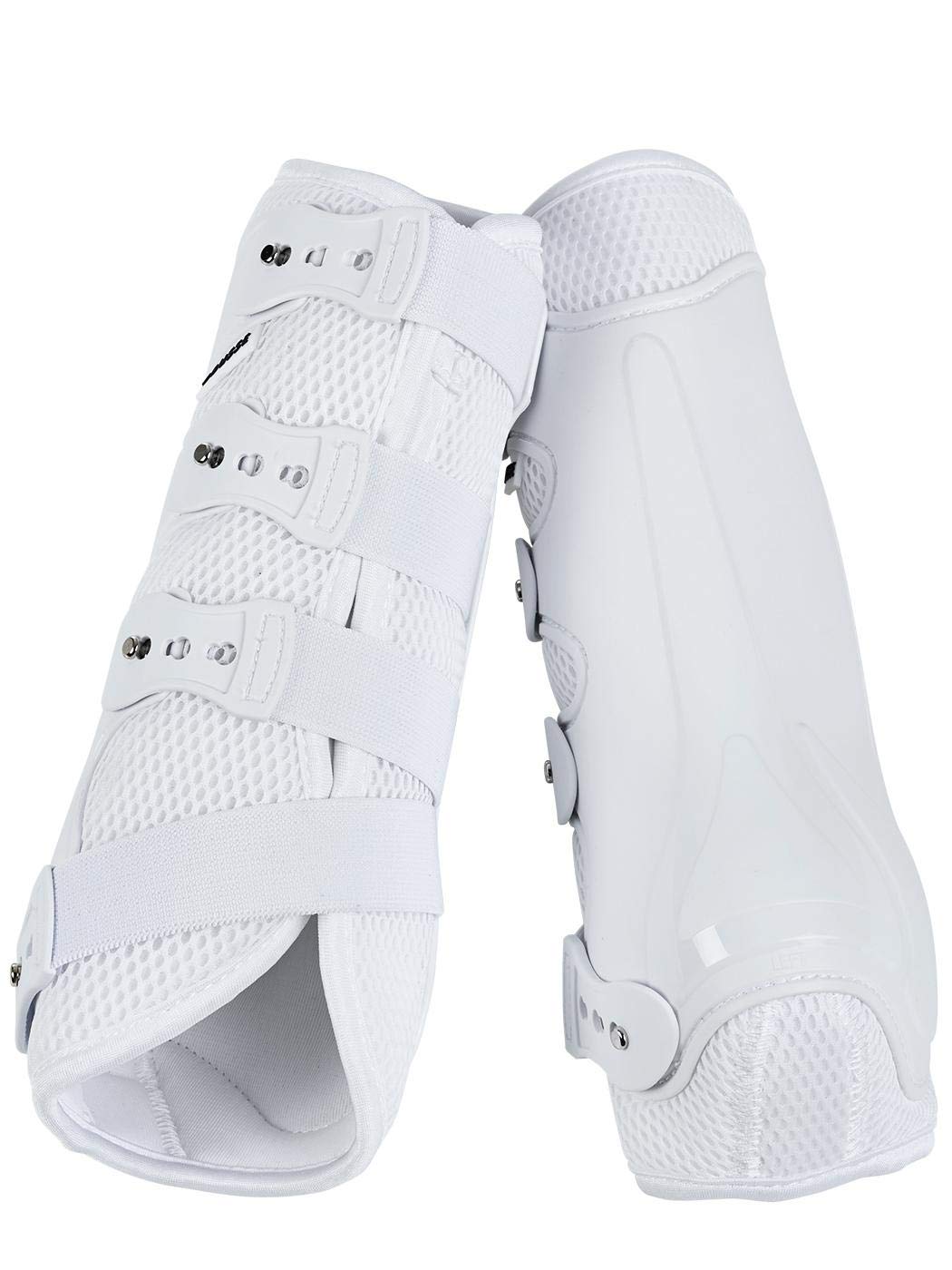 Busse Gamaschen Dressage-PRO-MESH weiss Dressurgamasche stabile Hartschale