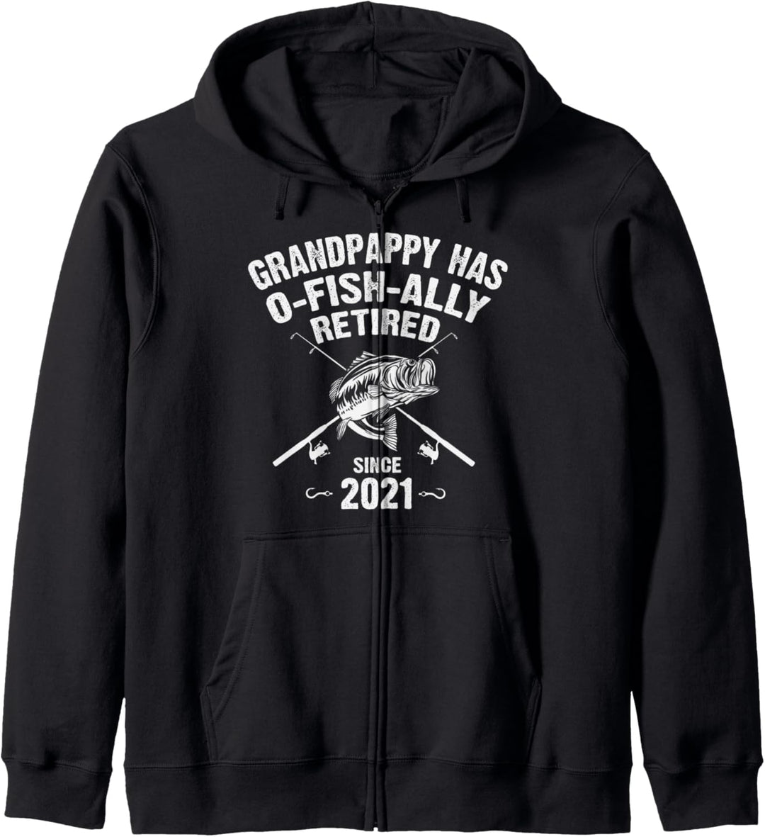 grandpappy Has o-fish-ally Retired 2021 Fishing Kapuzenjacke