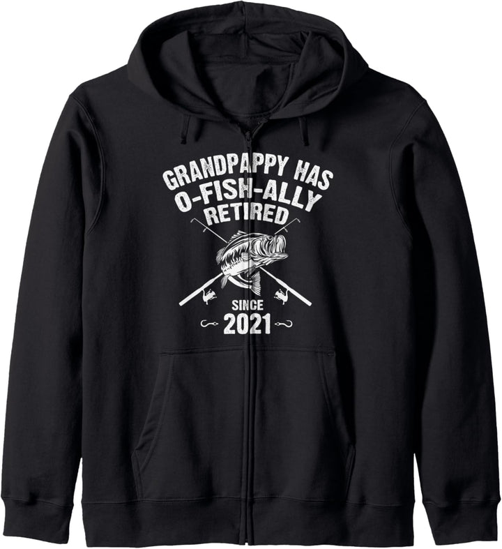 grandpappy Has o-fish-ally Retired 2021 Fishing Kapuzenjacke