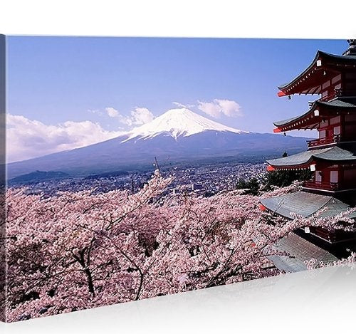 islandburner Bild Bilder auf Leinwand Fujiyama Japan 1p XXL Poster Leinwandbild Wandbild Dekoartikel