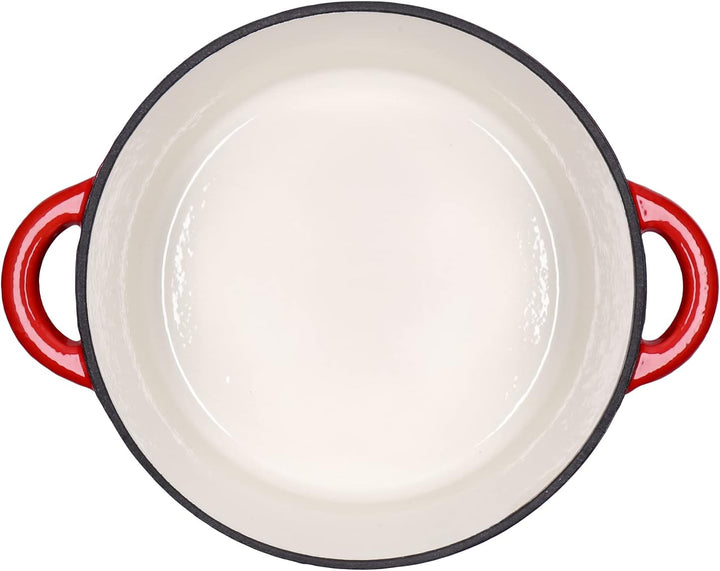 Kochtopf, Kasserole Fleischtopf aus emailliertem Gusseisen mit Deckel 4,5L, Ø26cm Edelstahl-Knauf, f