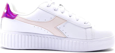 Diadora Game Step GS 177376 D0283 Damen-Sneaker 22 EU White Robinia Violet, 22 EU White Robinia Viol