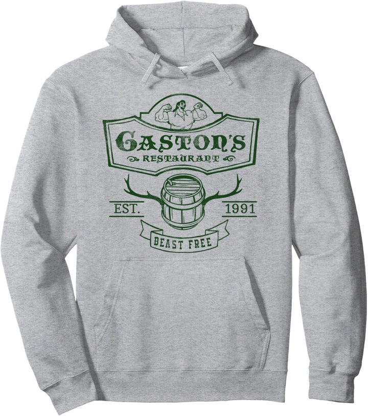 Disney Beauty And The Beast Gaston's Restaurant Beast Free Pullover Hoodie