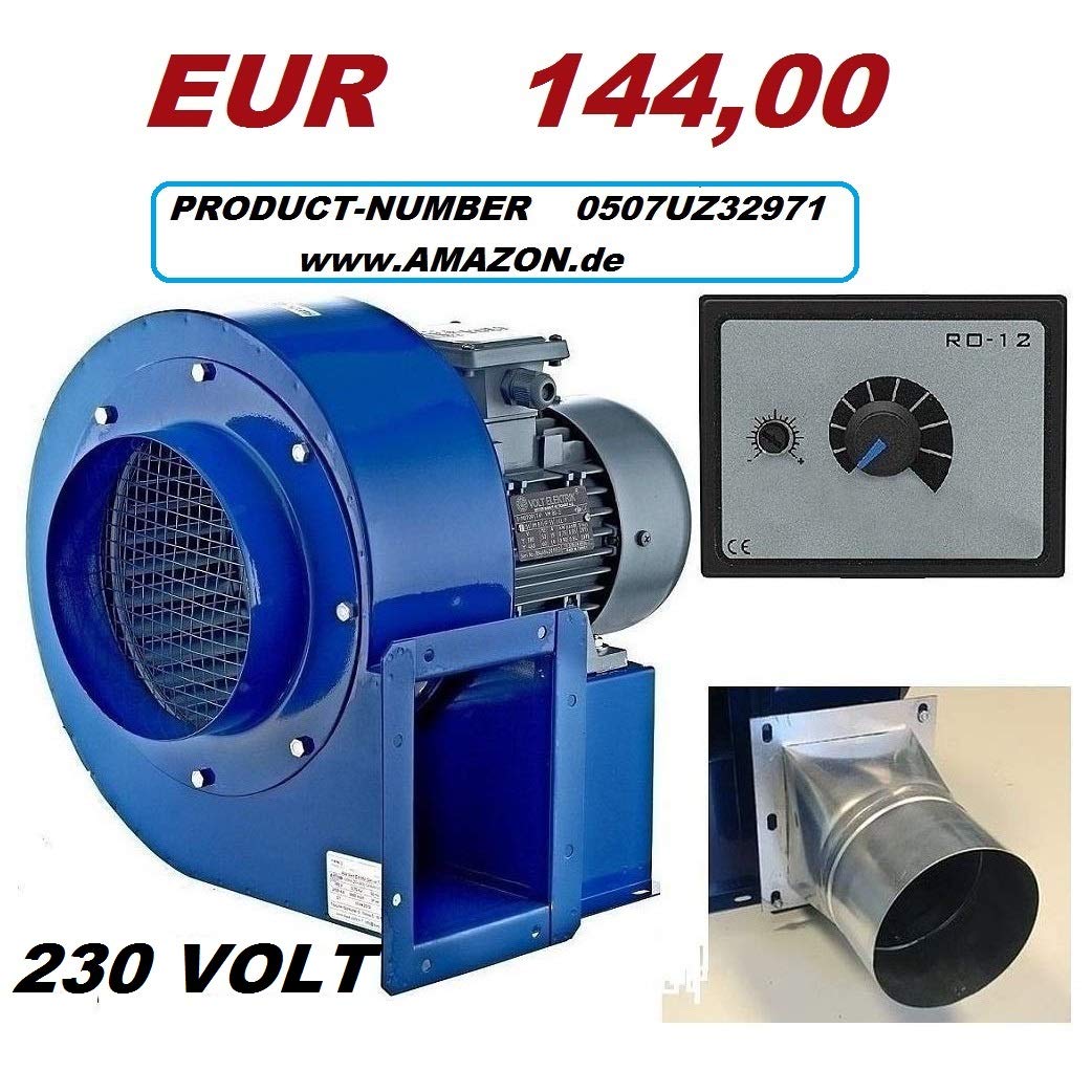 Uzman-Versand AG120E Industrie ALU Radiallüfter Radialventilator Zentrifugal Radial Gebläse, Lüfter,