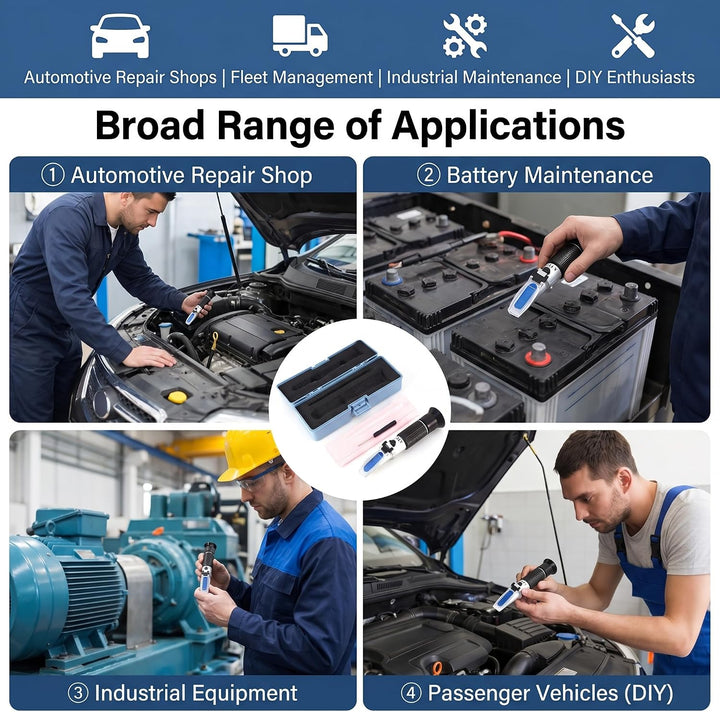 Präzisions-Kühlmitteltester RHA-503ATC | 0-60°C Frostschutz-Refraktometer mit ATC-Funktion | Auto-Kü