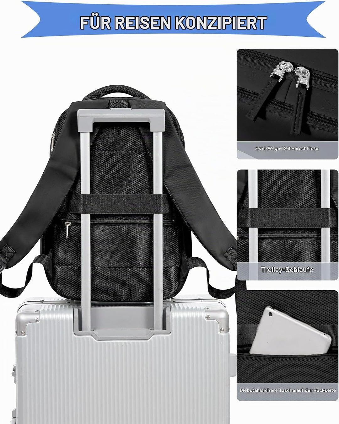 SZLX Vakuum Rucksack Ryanair Handgepäck 40x30x20 Wizzair Rucksack 40x20x25 für Ryanair Reiserucksack