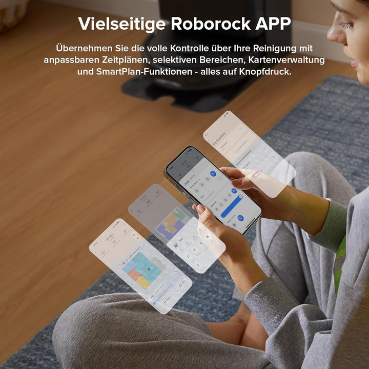 roborock Qrevo Serie Saugroboter mit Wischfunktion, 8000Pa Saugkraft(verbessert von Qrevo S), Anti-V