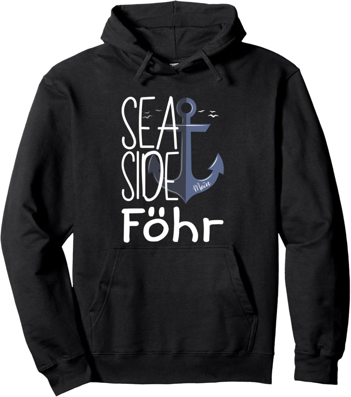 Föhr mit Anker Nordseeküste Insel Meer Küste Urlaub Pullover Hoodie