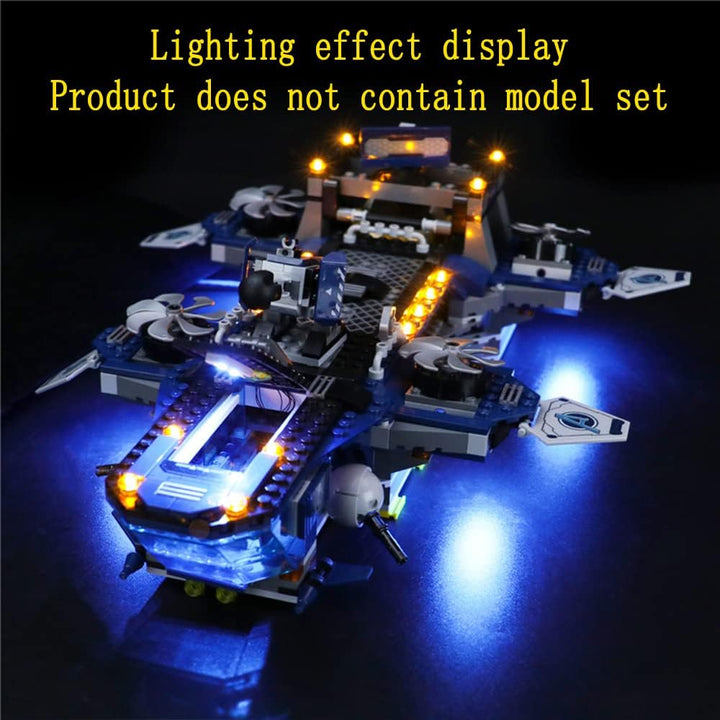 GEAMENT LED Licht-Set Kompatibel mit Lego Avengers Helicarer - Beleuchtungsset für 76153 Baumodell (
