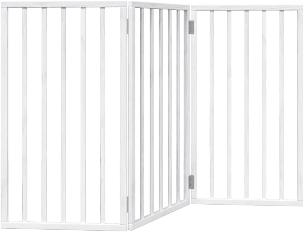 vidaXL Hundetor 3-TLG., Hundegitter Faltbar Pflegeleicht, Schutzgitter für Wohnzimmer Küche Treppe,