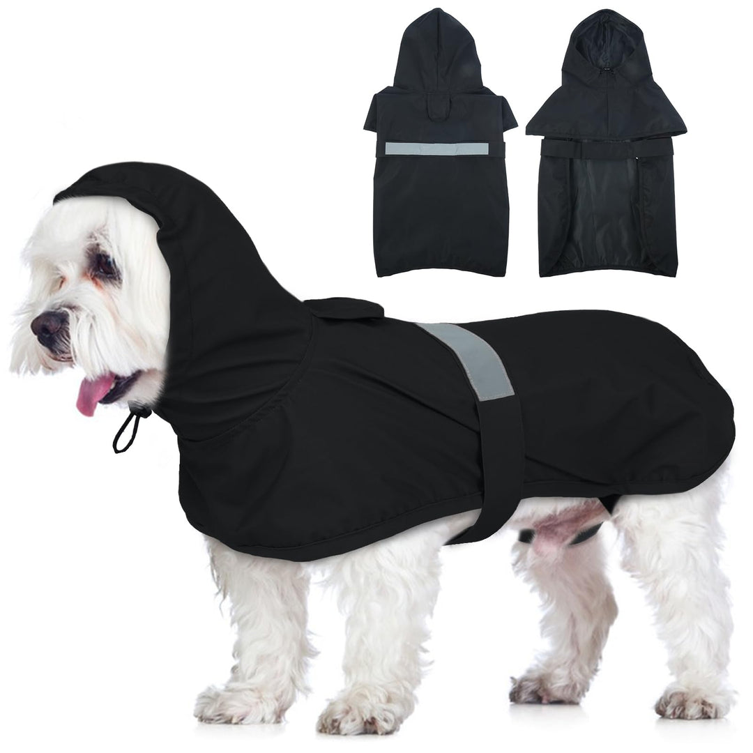 Lelepet Hund Regenmantel, wasserdichte Regenjacke für Kleine Hunde, Hunderegenmantel mit Reflektiere