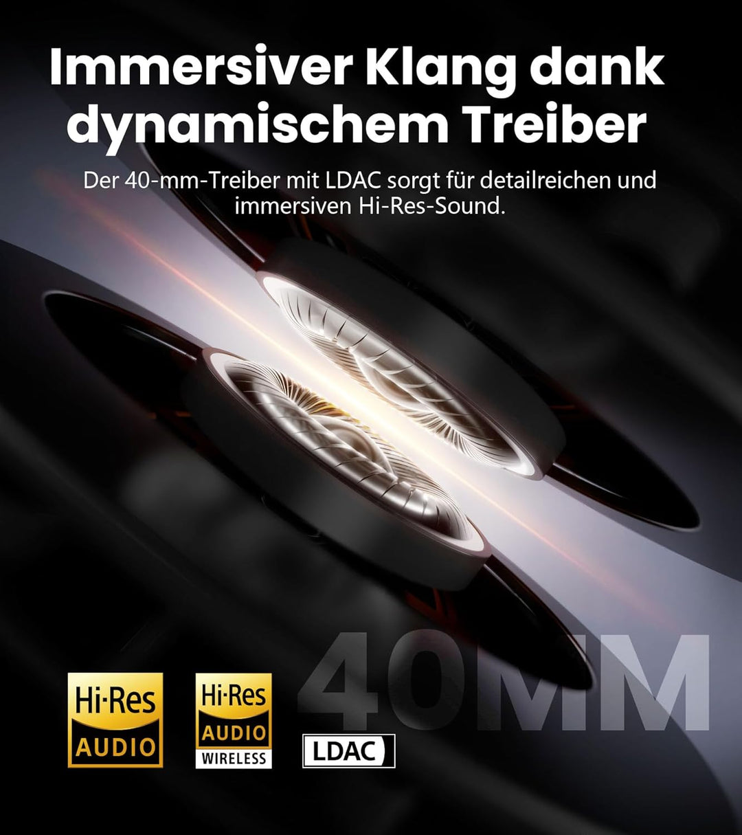 Edifier W820NB Plus Gen 2 Faltbarer Bluetooth V6.1 Over-Ear-Kopfhörer mit -49 dB Geräuschunterdrücku