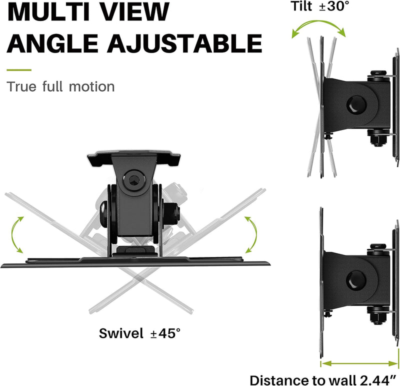 USX-MOUNT TV Wandhalterung, Schwenkbar Neigbar TV Halterung für 10-26 Zoll TVs & Monitor, Fernseher