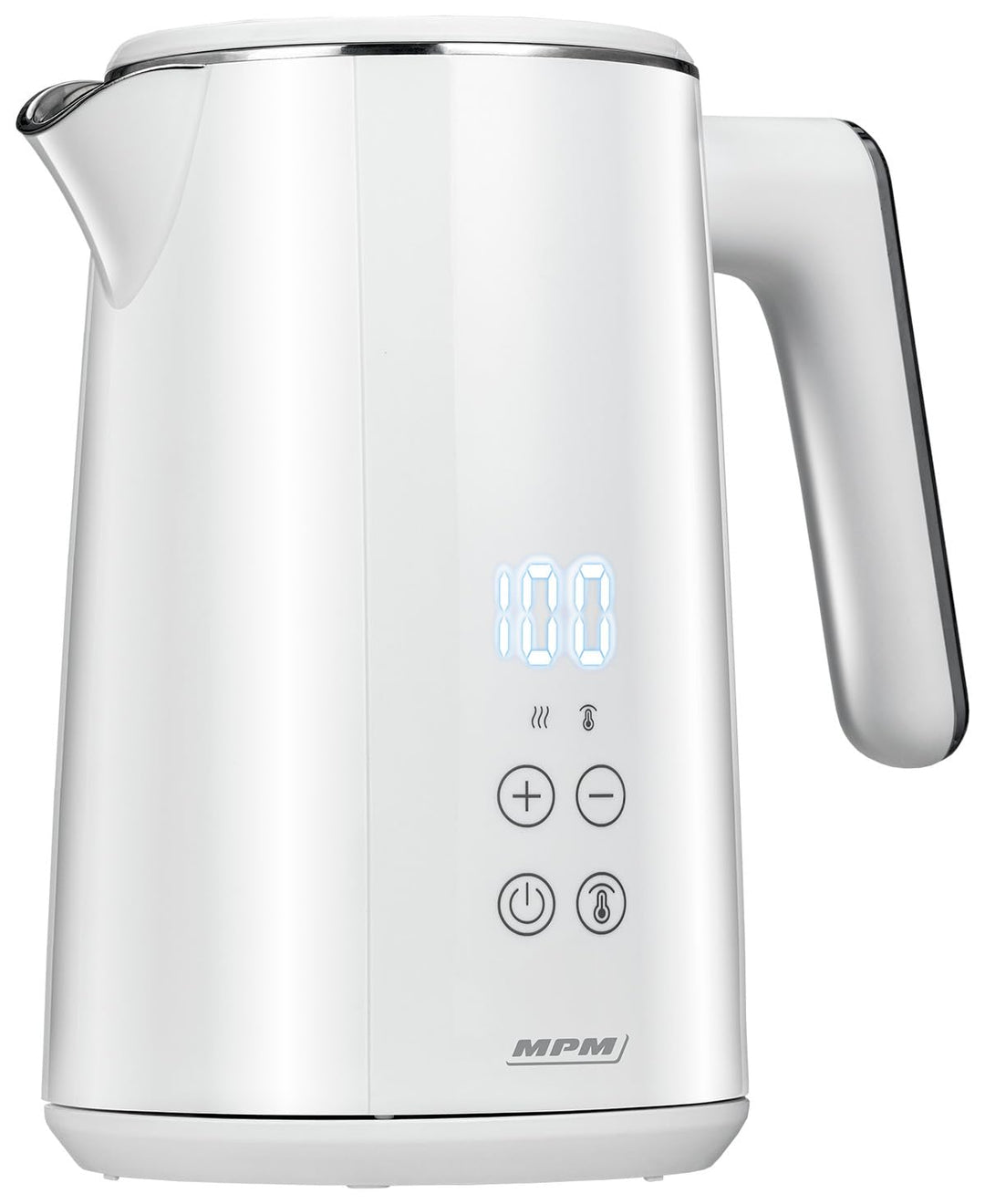 MPM MCZ-120 Wasserkocher 1,5L mit Doppelwand-Design, Temperaturregelung 40-100°C, Edelstahl-Innenbeh