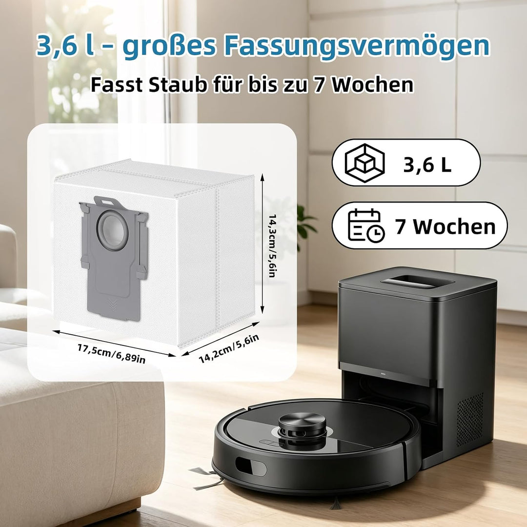 18 Stück Staubbeutel für Roborock Q10 S5+/X5+, Q7 L5+/M5+, S8+/S8 Pro Ultra Q/S Serie Staubbeutel, Q