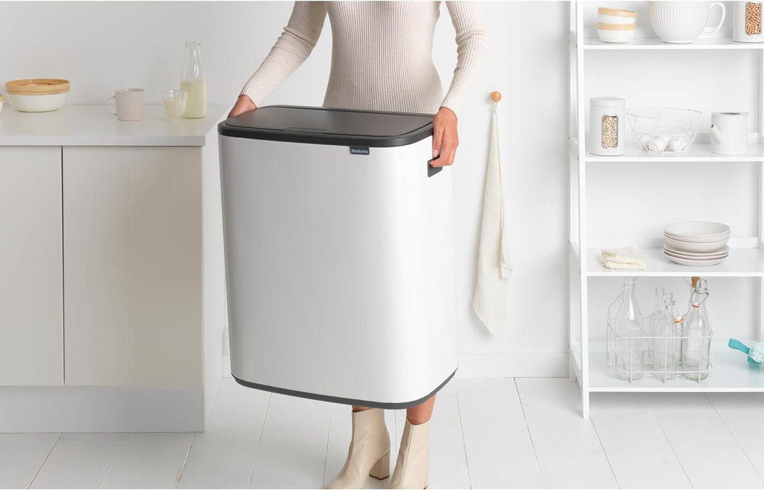 Brabantia Mülleimer, Weiss, 60 Liter 1 Inneneimer (60L) White, 1 Inneneimer (60L) White