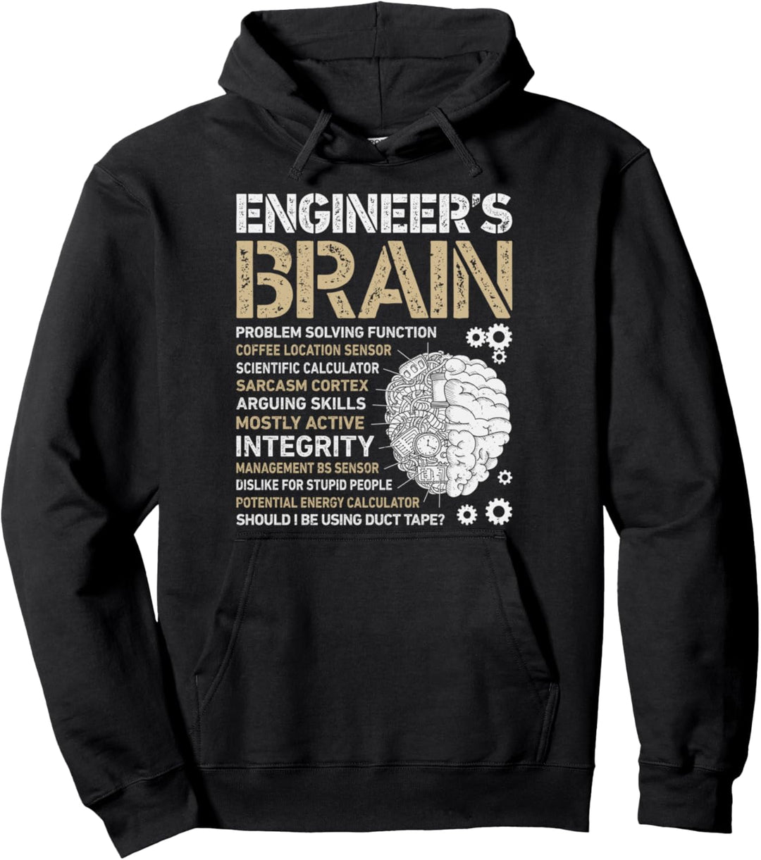 Engineer's Brain Funny Process Engineer Men Engineering Gift Pullover Hoodie