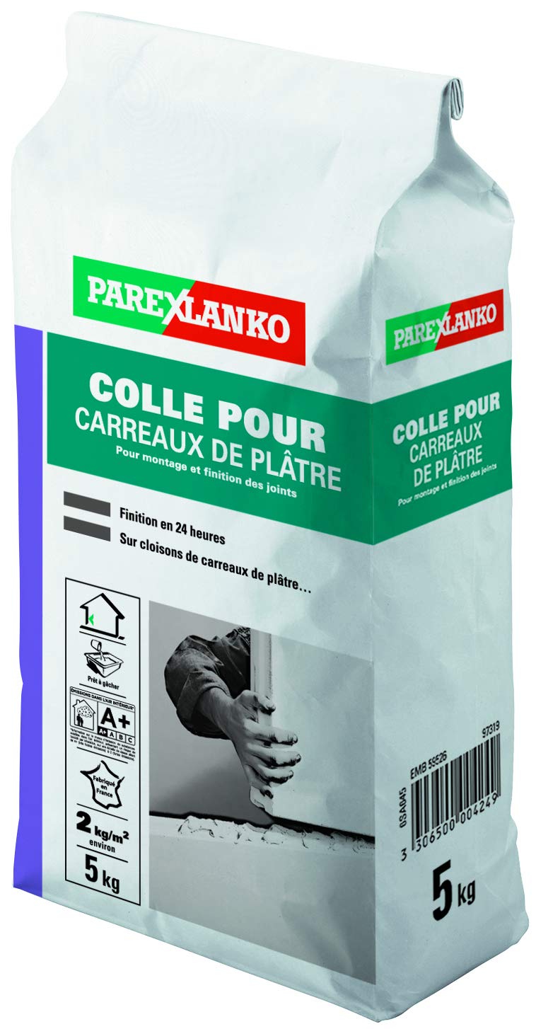 Parexlanko Fliesenkleber 5 kg, Zement/Gipse, Weiss, Keramik, Naturstein, Gips, 5 kg, 13x17x29 cm, sc