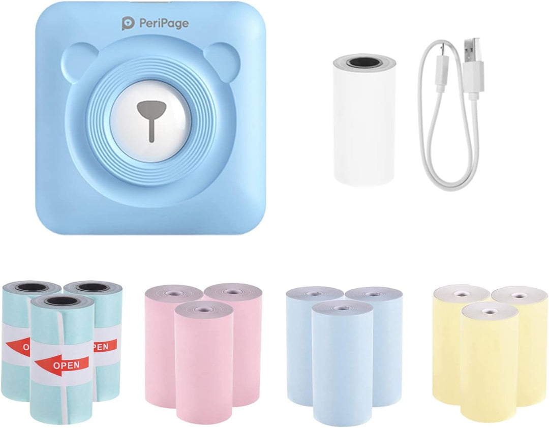 Bisofice PeriPage Mini Fotodrucker für Smartphone Kabelloser BT-Bild-Etiketten-Beleg-Mini Printer Th