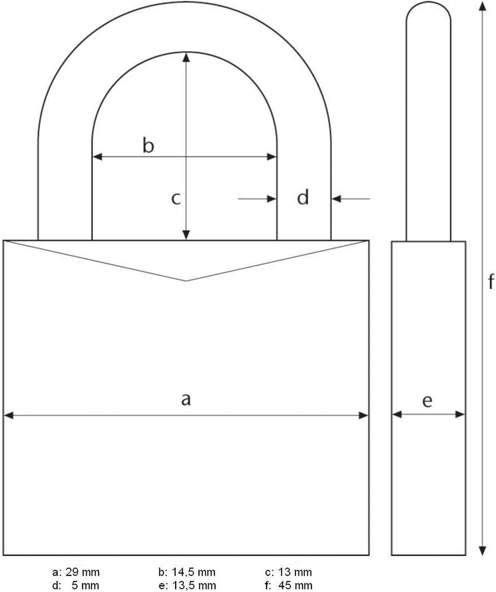 ABUS Vorhängeschloss 45/30 aus Messing - 2er Set - mit Präzisions-Stiftzylinder mit Pilzkopfstiften
