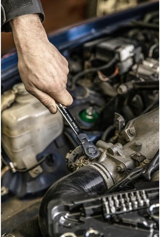 Högert Technik - Werkzeugsatz - Ratschenringschlüssel mit Gelenk und Steckschlüssel - Ratschenschlüs