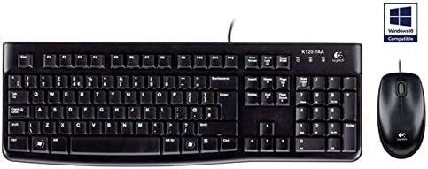 Logitech MK120 Kabelgebundenes Set mit Tastatur und Maus für Windows, Spanisches QWERTY-Layout - Sch