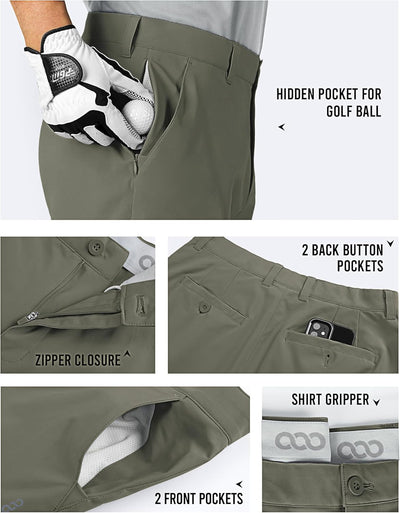 33,000ft Herren Golf Shorts UPF 50+ Stretch Shorts 10'' Bermuda Shorts Kurze Hose Dry Fit Causal Sho