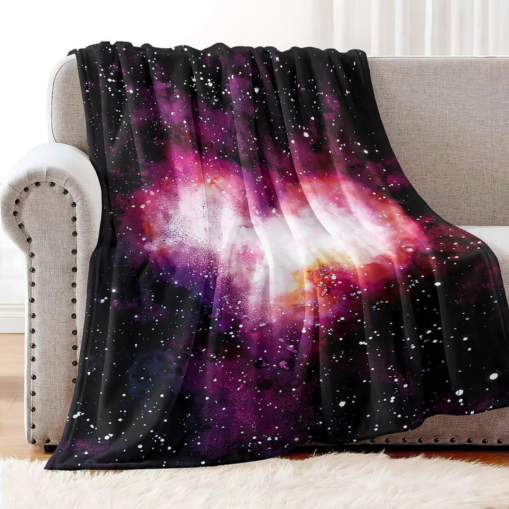 YISUMEI Decke 150x200 cm Kuscheldecken Sanft Flanell Weich Fleecedecke Herz Galaxie Muster