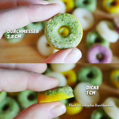 Collory Medium Donut (2,8cm) Silikon Backform für Hundekekse & Hundeleckerlis, Pralinenform, Schokol