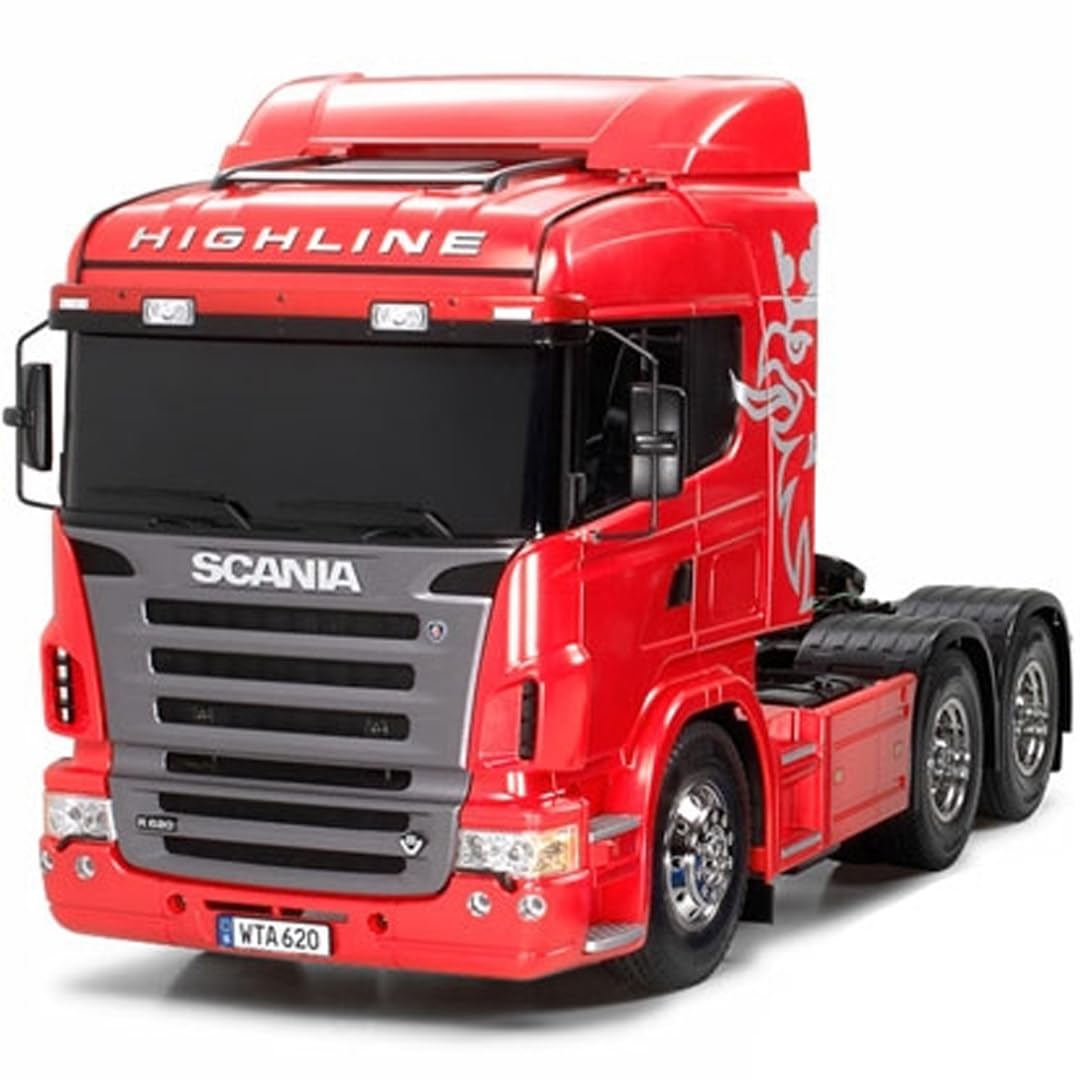 TAMIYA TMYTAM56323 300056323 - Scania R620 Highline,ferngesteuerte 3Achs LKW Zugmaschine, 1:14, Baus