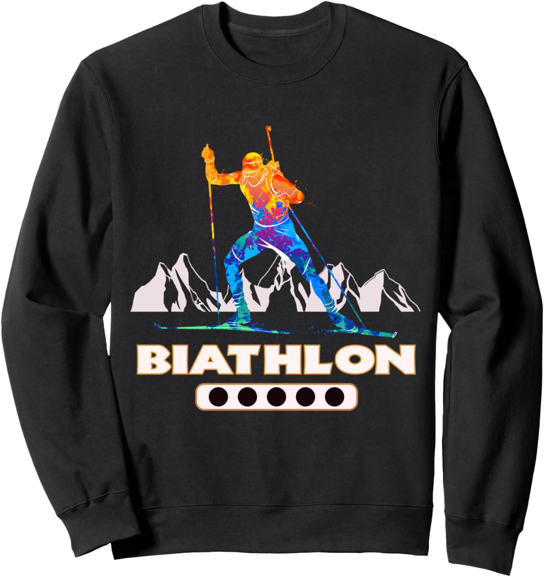 Biathlet Wintersport Motiv für Herrn und Damen | Biathlon Sweatshirt