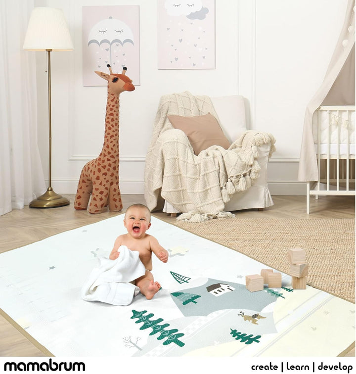 Mamabrum Baby Krabbel Matte Baby Teppich Spielmatte, 120 x 180 x 0.5 cm, ungiftig Bodenmatte Verdick