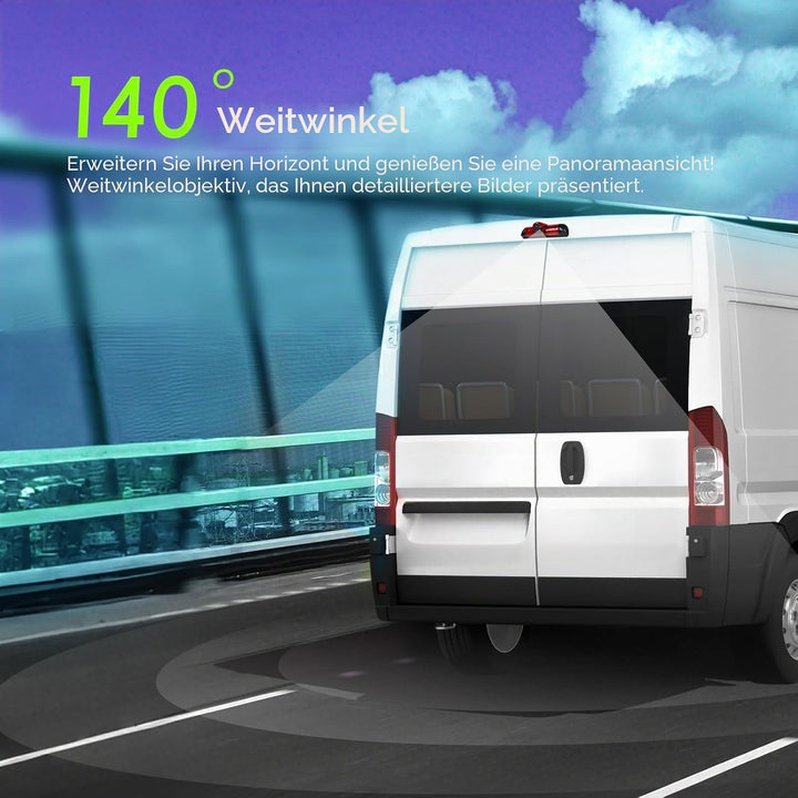 SIXWIN 720P Rückfahrkamera mit Bremsleuchte, Auto Rückfahrkamera für FIAT Ducato Late 3 Gen/Peugeot