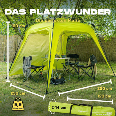Lumaland Outdoor Pop Up Pavillon Gartenzelt Camping Partyzelt Zelt robust wasserdicht