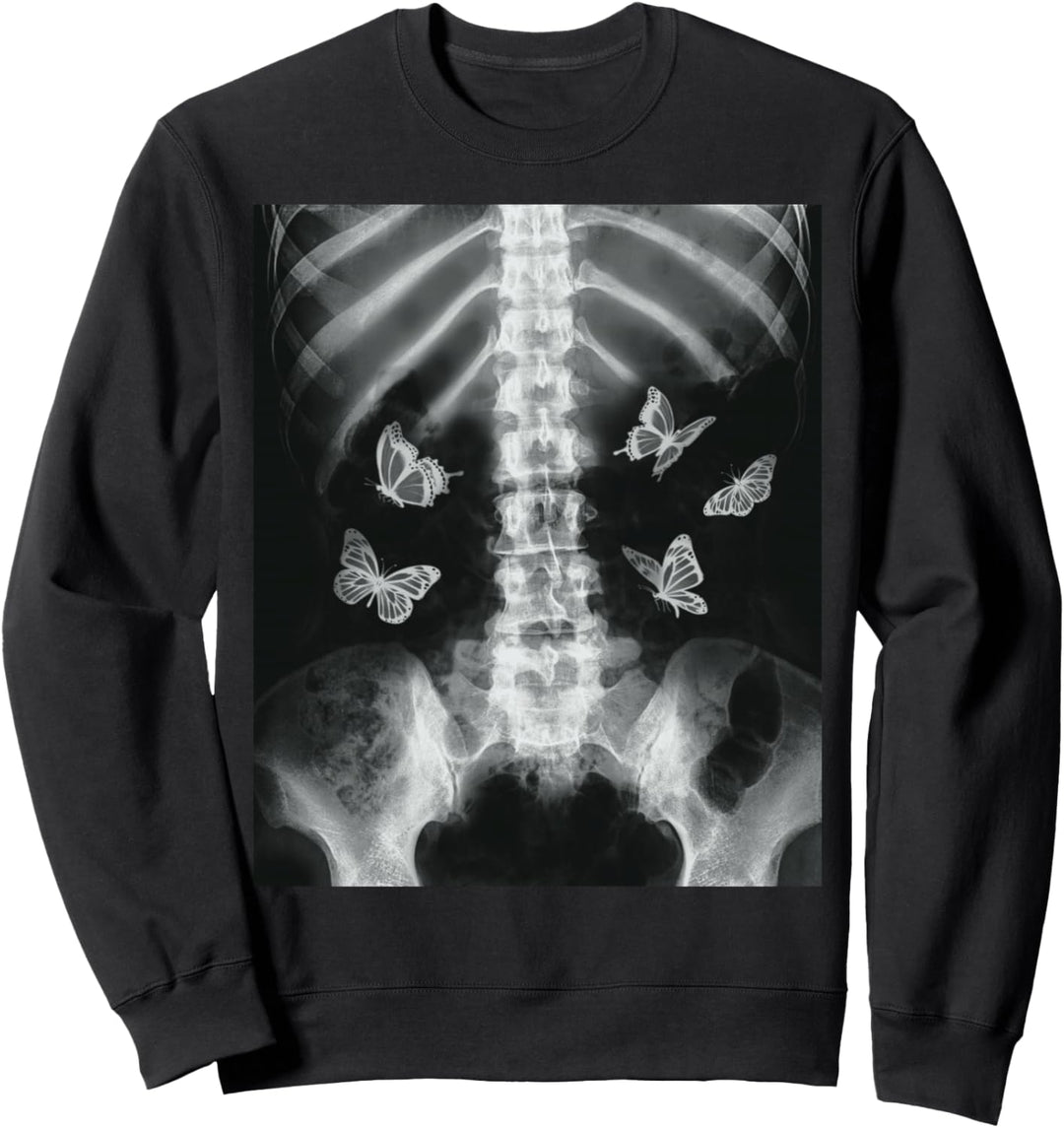 Egirl Skeleton Xray Butterfly Harajuku y2k Dark Edgy Grunge Sweatshirt