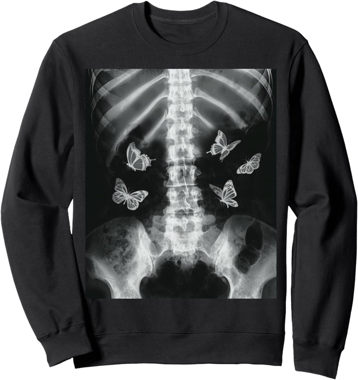 Egirl Skeleton Xray Butterfly Harajuku y2k Dark Edgy Grunge Sweatshirt