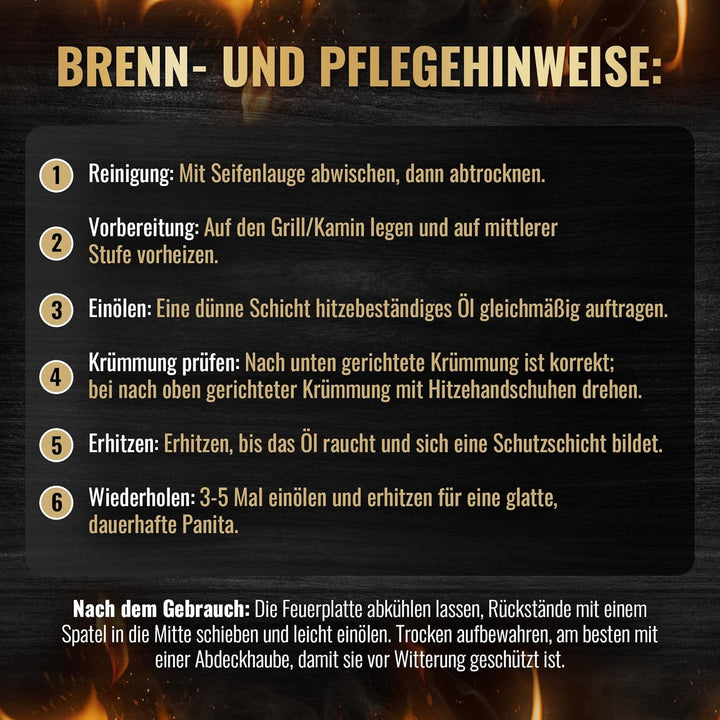 Feuerplatte für Kugelgrill Handgriffe 100 cm,10 mm Stärke #236 – INKL. Grilleinsatz, Grillplatte für