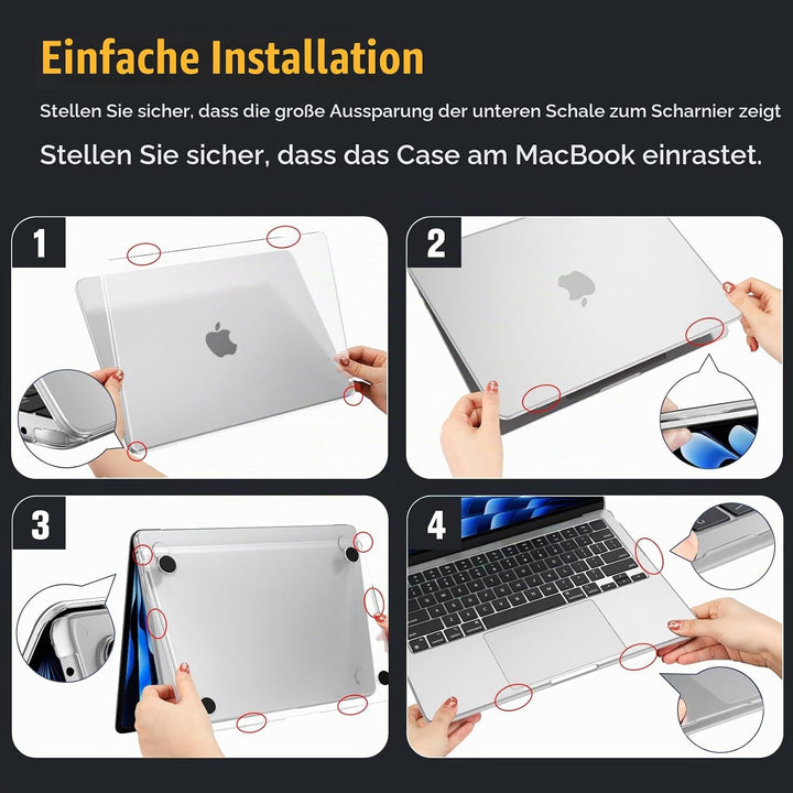 Fintie Hülle Kompatibel mit MacBook Air 13.6 Zoll M5 M4 M3 M2 A3449 A3240 A3113 A2681 (2026-2022), [
