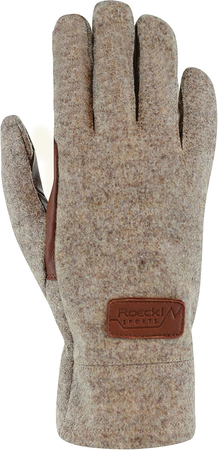 Roeckl Sports Reithandschuh Windham, Freizeit Winter Handschuh, 2 Farben, Grösse 6-11 6.5 Taupe Méla