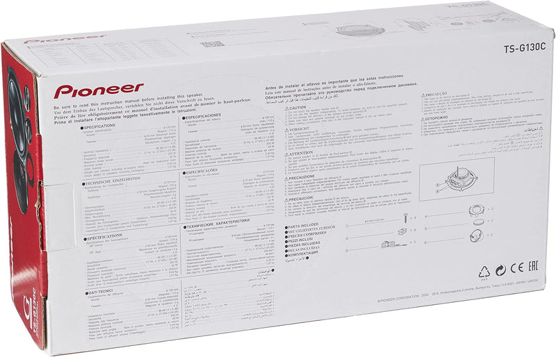 Pioneer TS-G130C 2-Weg-Komponentenlautsprecher für Autos (250 W), 13 cm, kraftvoller Klang, IMPP-Mem